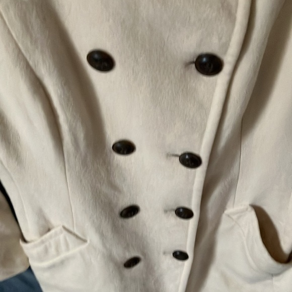 Fossil: Ivory Vintage Wool Blend Winter Coat- M - Picture 3 of 16